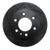 R1 19-25 Freightliner SprintER 1500 Rear Left Drilled & Slotted Black Brake Rotor