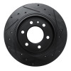 R1 19-25 Freightliner SprintER 1500 Rear Left Drilled & Slotted Black Brake Rotor