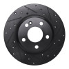 R1 15-21 Mercedes-Benz C180 (Mexico) Rear Right Drilled & Slotted Black Brake Rotor