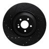 R1 17-23 Mercedes-Benz E450 Rear Right Drilled & Slotted Black Brake Rotor