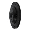 R1 15-21 Mercedes-Benz S560 Rear Left Drilled & Slotted Black Brake Rotor