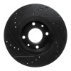 R1 03-25 Peugeot Partner (Mexico) Front Right Drilled & Slotted Black Brake Rotor