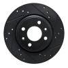 R1 15-19 Renault Logan (Mexico) Front Right Drilled & Slotted Black Brake Rotor