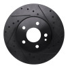 R1 16-23 Mercedes-Benz Metris Front Right Drilled & Slotted Black Brake Rotor