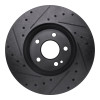 R1 16-23 Mercedes-Benz Metris Front Right Drilled & Slotted Black Brake Rotor