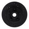 R1 06-12 Ford Ranger (Mexico) Front Right Drilled & Slotted Black Brake Rotor