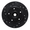 R1 11-15 Renault Fluence (Mexico) Rear Left Drilled & Slotted Black Brake Rotor