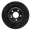 R1 15-23 Mercedes-Benz E250 Front Right Drilled & Slotted Black Brake Rotor