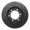 R1 09-15 Toyota Hilux (Mexico) Front Left Drilled & Slotted Black Brake Rotor