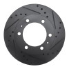 R1 09-15 Toyota Hilux (Mexico) Front Right Drilled & Slotted Black Brake Rotor