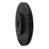 R1 18-25 Volkswagen ATLAS Front Left Drilled & Slotted Black Brake Rotor