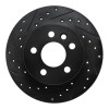 R1 92-95 Volkswagen EuroVan Front Left Drilled & Slotted Black Brake Rotor