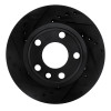 R1 92-95 Volkswagen EuroVan Front Left Drilled & Slotted Black Brake Rotor ECB-74040L