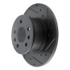 R1 72-78 Volkswagen Type 2 Front Right Drilled & Slotted Black Brake Rotor