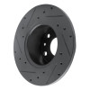 R1 72-78 Volkswagen Type 2 Front Right Drilled & Slotted Black Brake Rotor