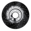 R1 98-18 Audi A1 (Mexico) Front Right Drilled & Slotted Black Brake Rotor
