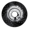 R1 98-18 Audi A1 (Mexico) Front Left Drilled & Slotted Black Brake Rotor