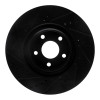 R1 20-25 Ford BRONCO Sport Front Right Drilled & Slotted Black Brake Rotor