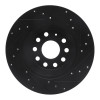 R1 16-25 Audi TT Quattro Rear Left Drilled & Slotted Black Brake Rotor