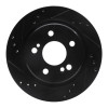 R1 92-95 Mercedes-Benz E420 Rear Left Drilled & Slotted Black Brake Rotor