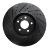 R1 08-12 Audi Q5 (Mexico) Front Right Drilled & Slotted Black Brake Rotor