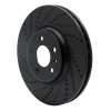 R1 08-12 Audi Q5 (Mexico) Front Left Drilled & Slotted Black Brake Rotor
