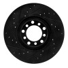 R1 82-85 Mercedes-Benz 500SEC Front Right Drilled & Slotted Black Brake Rotor