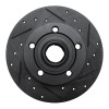 R1 96-08 Audi A4 (Mexico) Rear Right Drilled & Slotted Black Brake Rotor