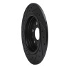 R1 17-25 Acura RDX Rear Right Drilled & Slotted Black Brake Rotor