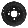 R1 16-25 Dodge Attitude (Mexico) Front Left Drilled & Slotted Black Brake Rotor
