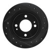 R1 16-25 Dodge Attitude (Mexico) Front Right Drilled & Slotted Black Brake Rotor