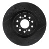 R1 17-25 Acura Integra Front Right Drilled & Slotted Black Brake Rotor