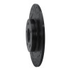 R1 13-25 Mitsubishi Eclipse Cross Rear Right Drilled & Slotted Black Brake Rotor