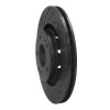 R1 05-22 Mitsubishi Outlander PHEV Front Left Drilled & Slotted Black Brake Rotor