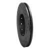 R1 05-22 Mitsubishi Outlander PHEV Front Left Drilled & Slotted Black Brake Rotor