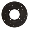 R1 73-79 Honda Civic Front Left Drilled & Slotted Black Brake Rotor