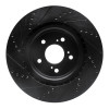 R1 21-25 Acura TLX Front Right Drilled & Slotted Black Brake Rotor