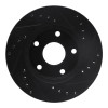 R1 88-89 Merkur SCORPIO Front Right Drilled & Slotted Black Brake Rotor