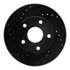 R1 88-89 Merkur SCORPIO Front Right Drilled & Slotted Black Brake Rotor