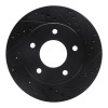 R1 75-79 Ford LTD Left Rear Drilled & Slotted Black Brake Rotor