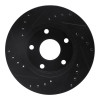 R1 88-89 Merkur SCORPIO Front Left Drilled & Slotted Black Brake Rotor