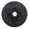 R1 72-73 Ford Gran Torino Front Right Drilled & Slotted Black Brake Rotor