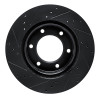 R1 19-25 Ford BRONCO Front Right Drilled & Slotted Black Brake Rotor