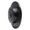 R1 18-23 Ford Transit CONNECT Rear Left Drilled & Slotted Black Brake Rotor