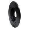 R1 01-08 Ford Mondeo (Mexico) Rear Right Drilled & Slotted Black Brake Rotor
