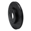 R1 09-19 Dodge Vislon (Mexico) Front Right Drilled & Slotted Black Brake Rotor