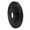 R1 12-25 Dodge Attitude (Mexico) Front Right Drilled & Slotted Black Brake Rotor