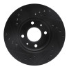 R1 12-25 Dodge Attitude (Mexico) Front Right Drilled & Slotted Black Brake Rotor
