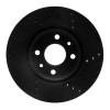 R1 09-19 Dodge Vislon (Mexico) Front Left Drilled & Slotted Black Brake Rotor