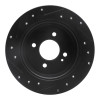R1 12-25 Dodge Attitude (Mexico) Rear Right Drilled & Slotted Black Brake Rotor
